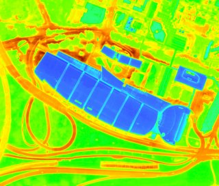Thermal Aerial Orthophoto of Urban Areas Thermal Imagery